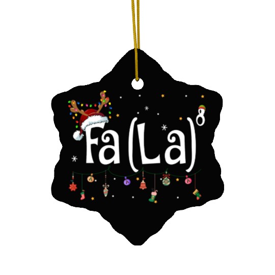Fa La La 8 Math Teacher Christmas Ceramic Ornaments