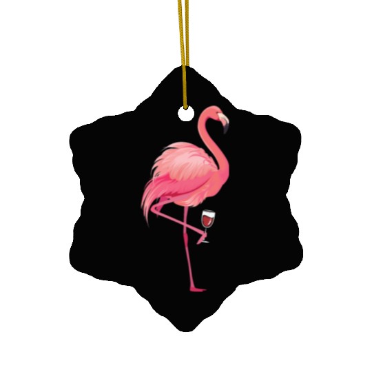 Flamingo Wine Ceramic Ornaments