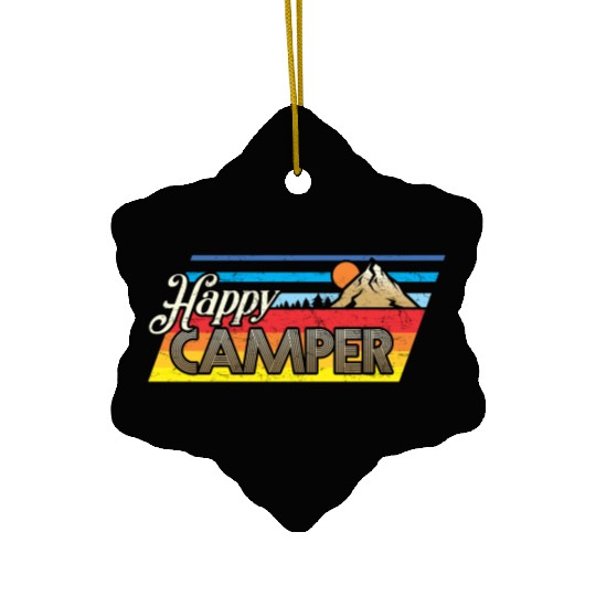 Happy Camper Ceramic Ornaments