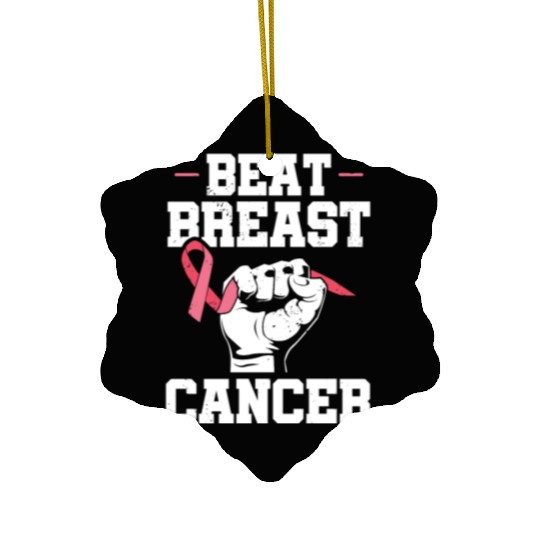 Beat Breast Cancer Advocacy Breast Cancer Ceramic Ornaments
