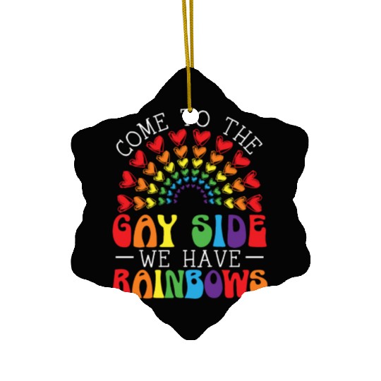 Gay Rights Rainbow Pride Month LGBTQ Gay Pride Ceramic Ornaments