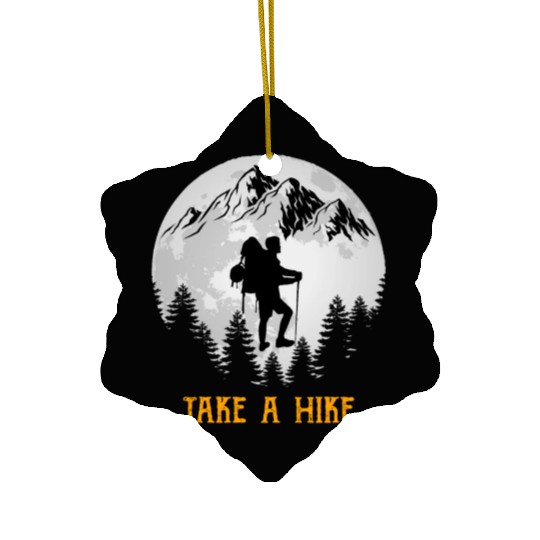 Take a Hike Wanderlust Hiking Ceramic Ornaments