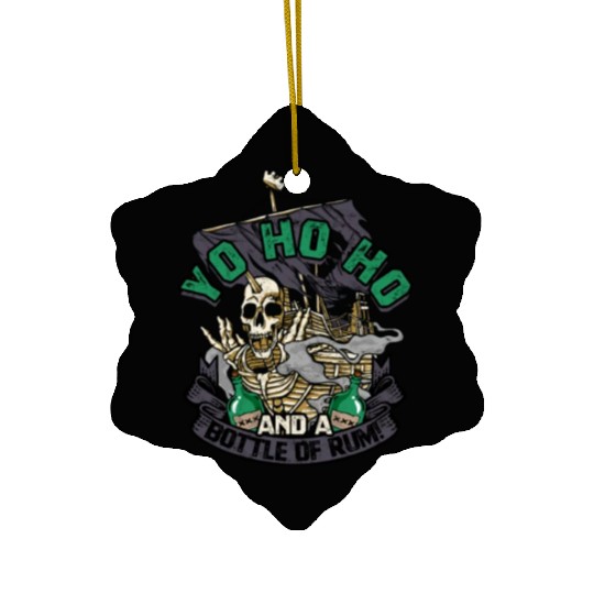 Yo ho ho and a bottle of rum! - Pirate Ceramic Ornaments