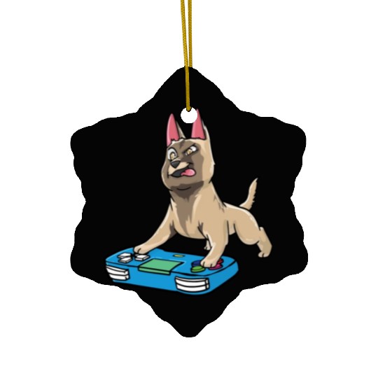 Belgian Malinois Gaming Kawaii Gamer Dog Lover Ceramic Ornaments