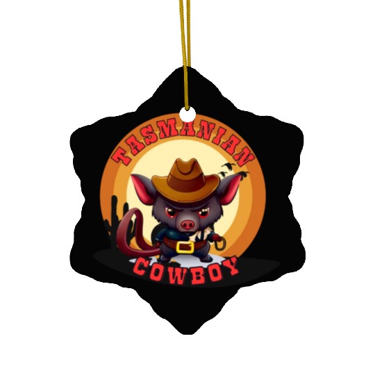 Tasmanian Cowboy Ceramic Ornaments