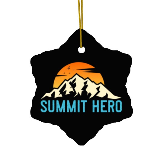 Summit Hero Climbers Mountaineering Mountain Guide Ceramic Ornaments