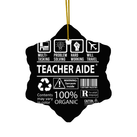 Teacher Aide Ceramic Ornaments - Multitasking Job Gift Item