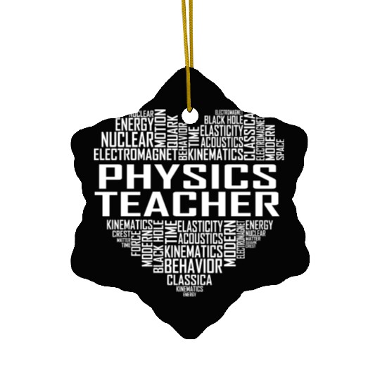 Physics Teacher Heart Ceramic Ornaments