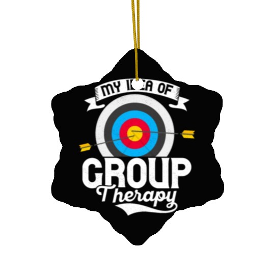 My Idea Of Group Therapy Bow & Arrows Target Arche Ceramic Ornaments