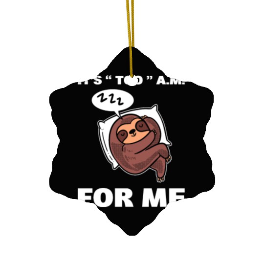 Sleeping Sloth Sleepyhead Ceramic Ornaments