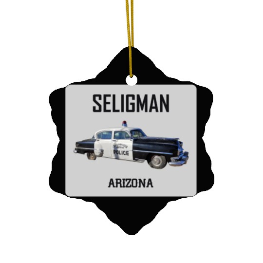 Old car city of Seligman in Arizonna, US Route 66 Ceramic Ornaments