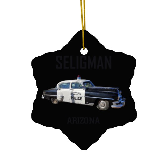 Old car city of Seligman in Arizonna, US Route 66 Ceramic Ornaments