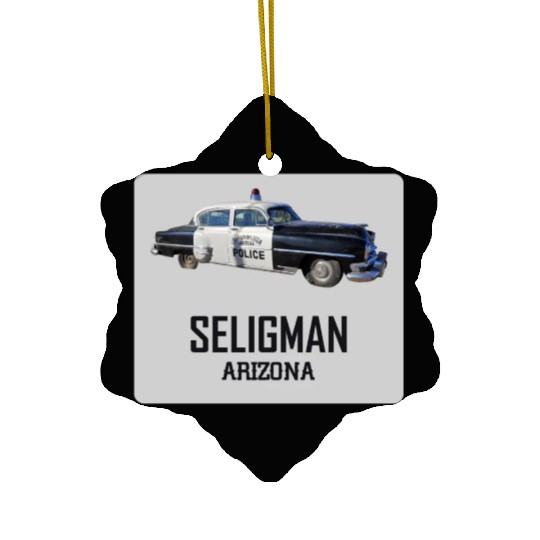 Old car city of Seligman in Arizonna, US Route 66 Ceramic Ornaments