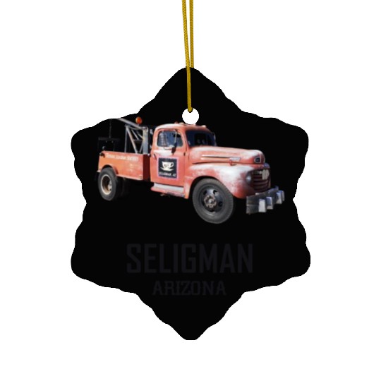 Old car city of Seligman in Arizonna, US Route 66 Ceramic Ornaments