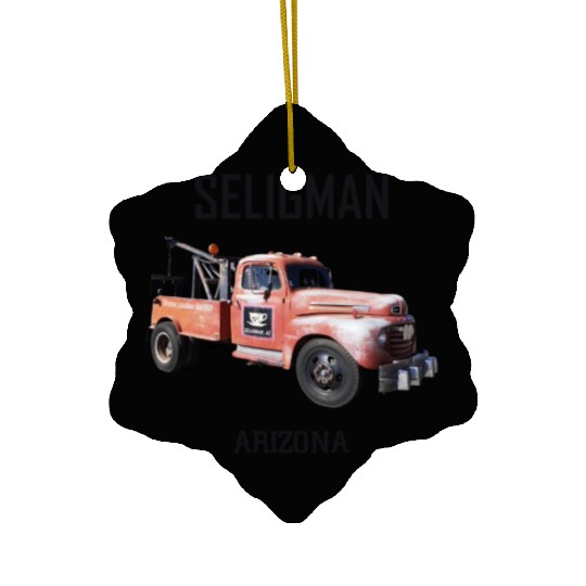 Old car city of Seligman in Arizonna, US Route 66 Ceramic Ornaments