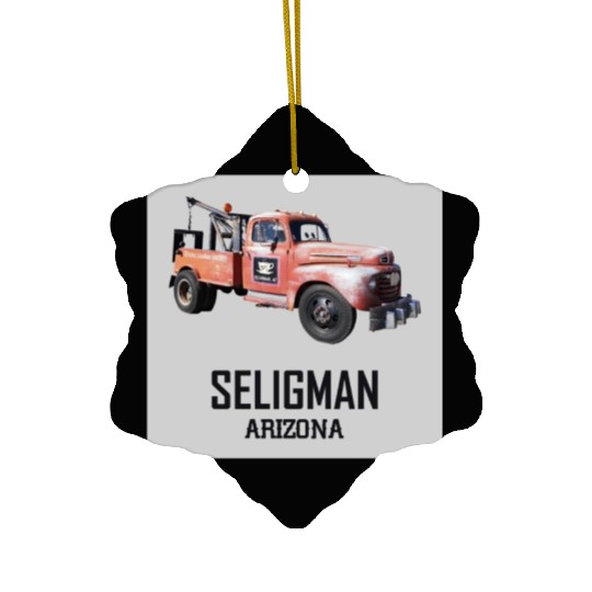Old car city of Seligman in Arizonna, US Route 66 Ceramic Ornaments