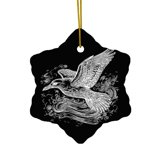 Elegant Flying Seagull Over The Water Ceramic Ornaments