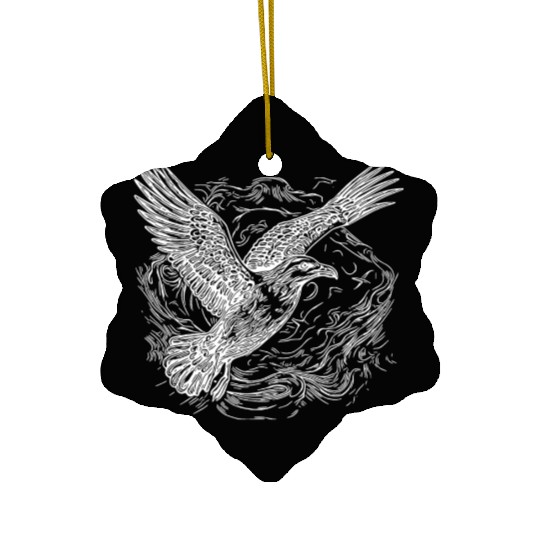 Flying Seagull Over The Sea Ceramic Ornaments