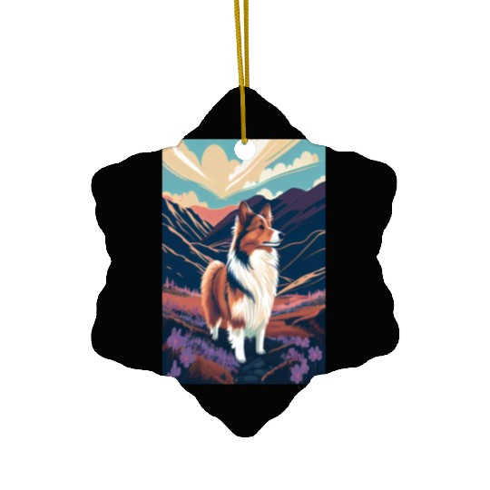Belgian Malinois Nature Ceramic Ornaments