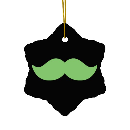 Bright green mustache november man cycling Ceramic Ornaments