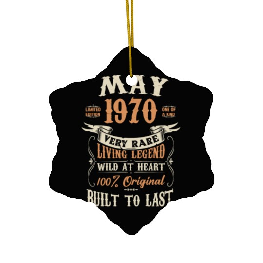 May 1970 Birthday Surprise Ceramic Ornaments