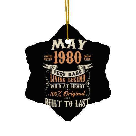 May 1980 Birthday Surprise Ceramic Ornaments