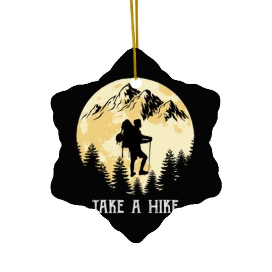 Take a Hike Wanderlust Hiking Ceramic Ornaments