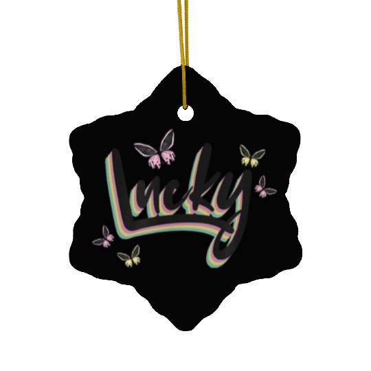 Lucky Butterflies Ceramic Ornaments