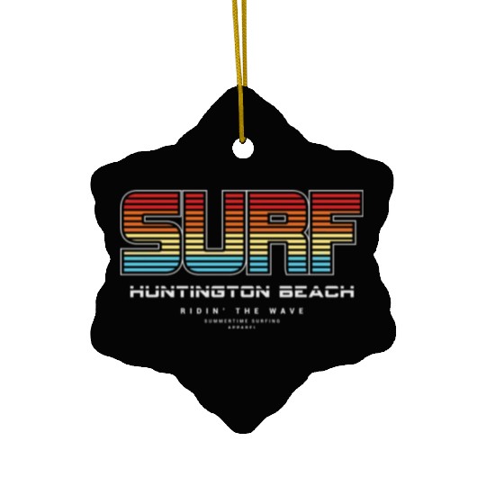 Surf in Huntington Beach nature Ceramic Ornaments