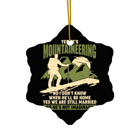 Mountaineering Mountaineer Wife Couple Gift Ceramic Ornaments