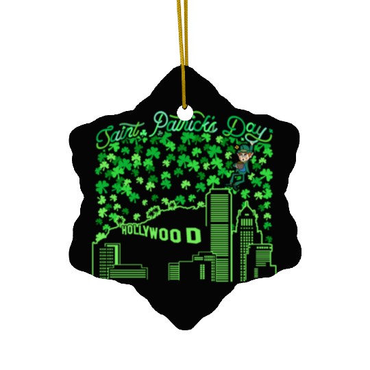 Los Angeles Saint Patricks Day Ceramic Ornaments
