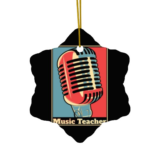 Music Teacher Poster Ceramic Ornaments