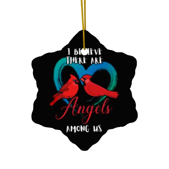 I Believe There Are Angels Among Us Cardinal Bird Ceramic Ornaments