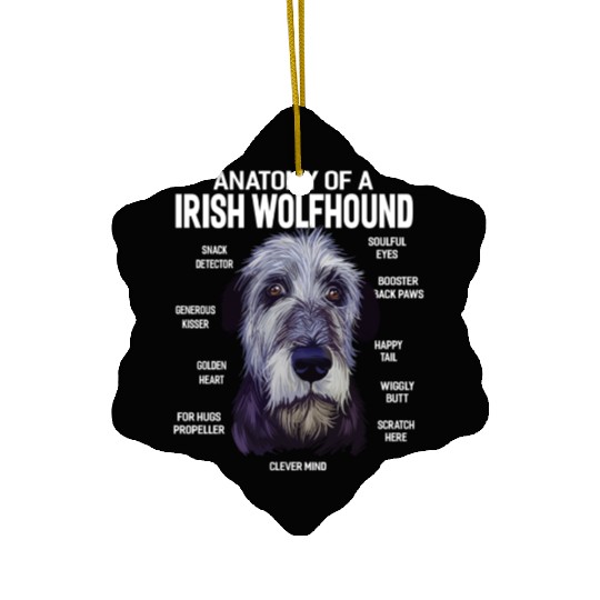 Anatomy of a Irish Wolfhound Dog Funny Gift Ceramic Ornaments