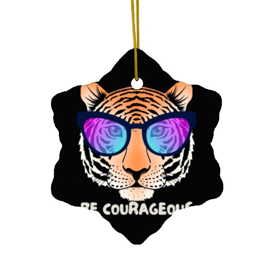 Be Courageous like a Lion Ceramic Ornaments