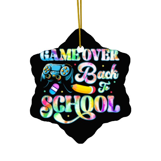 Funny Game Over Teacher Kids Video Game Back To Ceramic Ornaments