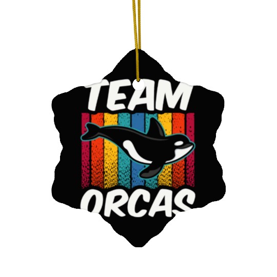 Team Orcas Orca Protect Whale Sea Ceramic Ornaments