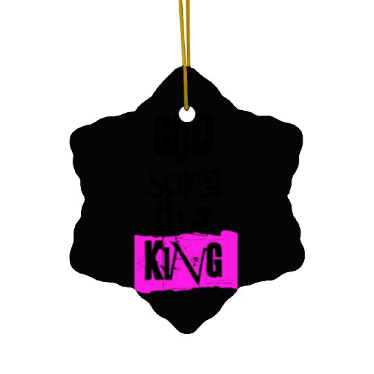 God Save The King Charles British Royal Punk Ceramic Ornaments