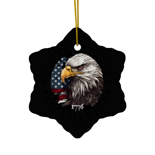 Proud American Independence Day Freedom Ceramic Ornaments