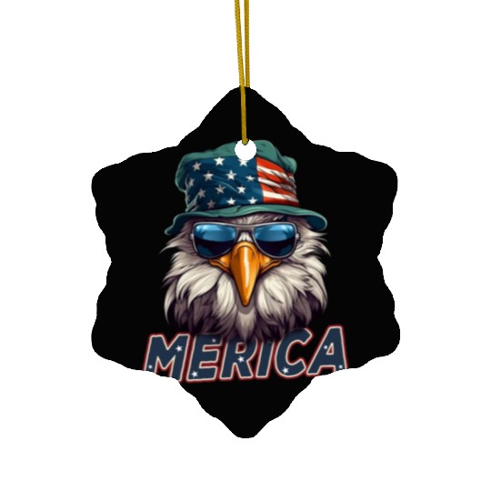 Proud American Independence Day Freedom Ceramic Ornaments