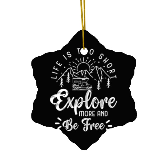 Vacation Travel Summer Mountains Ceramic Ornaments