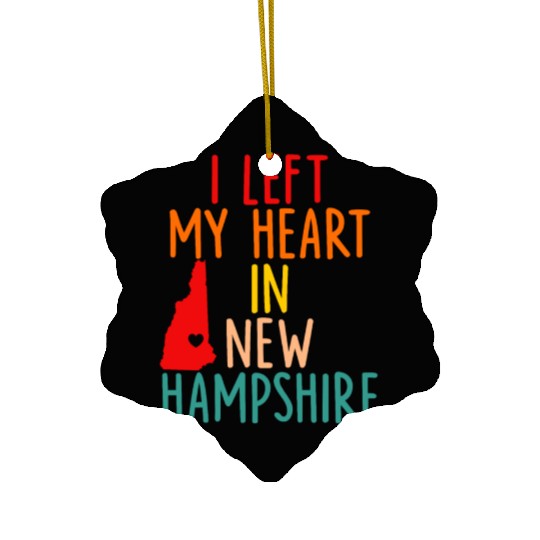 I Left My Heart In New Hampshire Ceramic Ornaments