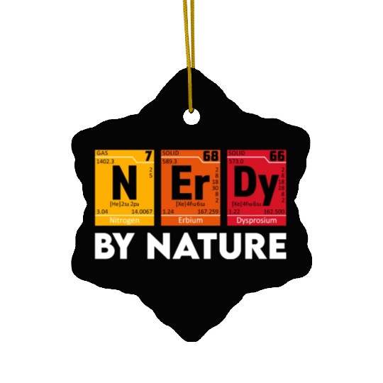 Cool Nerd Design Nerdy By Nature Ceramic Ornaments