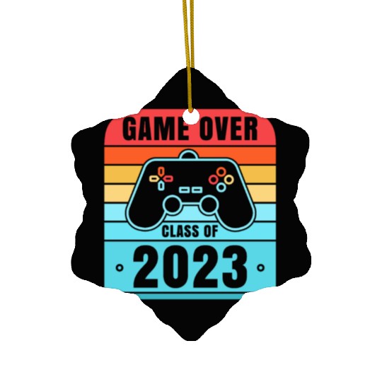Game Over Class of 2023 Video Games Vintage Ceramic Ornaments