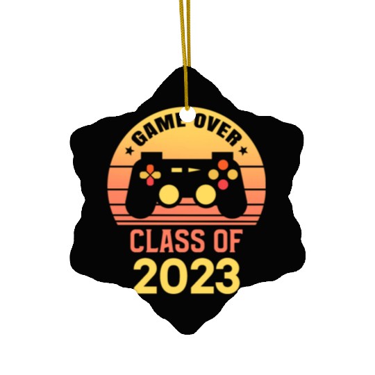 Game Over Class of 2023 Graduation Decorations Ceramic Ornaments
