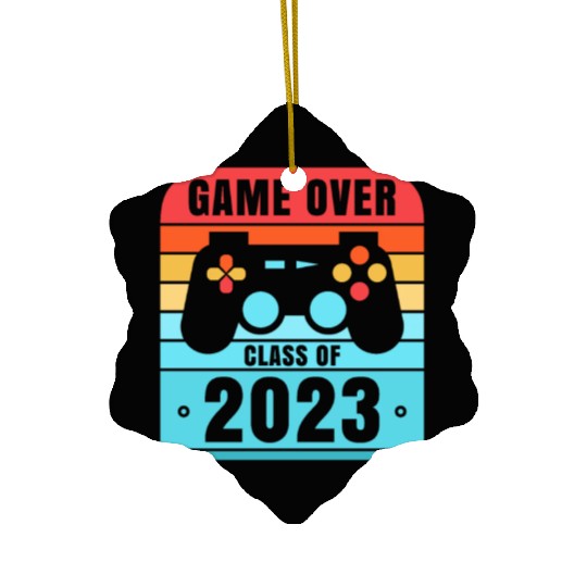 Game Over Class of 2023 Grad 2023 Graduation Ceramic Ornaments