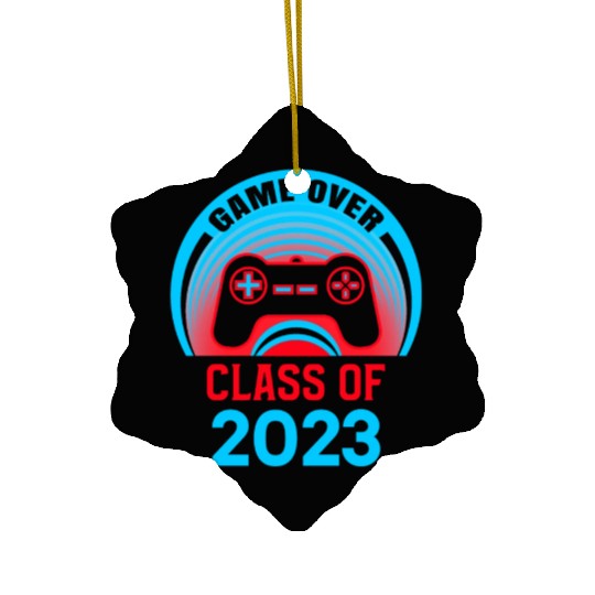 Funny Game Over Class Of 2023 Ceramic Ornaments Students