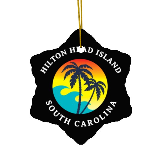 Hilton Head Island South Carolina Ceramic Ornaments