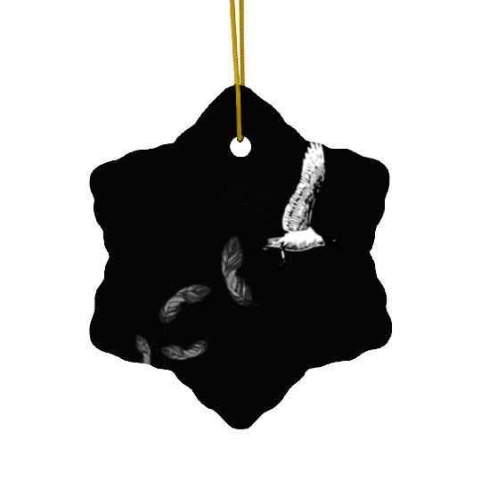 hummingbird parrot owl wing feather pigeon sparoow Ceramic Ornaments