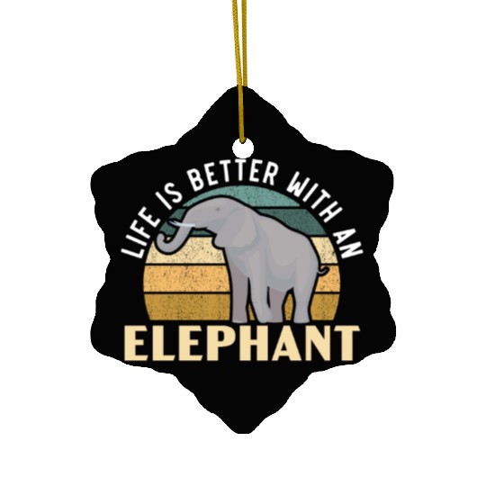 Elephant Lover Wildlife Animal Zoo Zookeeper Ceramic Ornaments